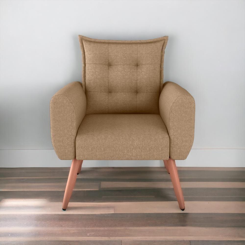 Poltrona Decorativa Alison Linho Areia - 1