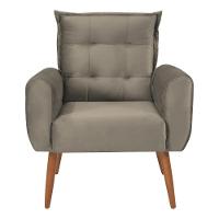 Conjunto De Poltronas Decorativas Lily Veludo Cappuccino