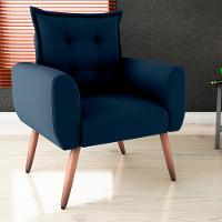 Conjunto De Poltronas Decorativas Lily Suede Azul - 2