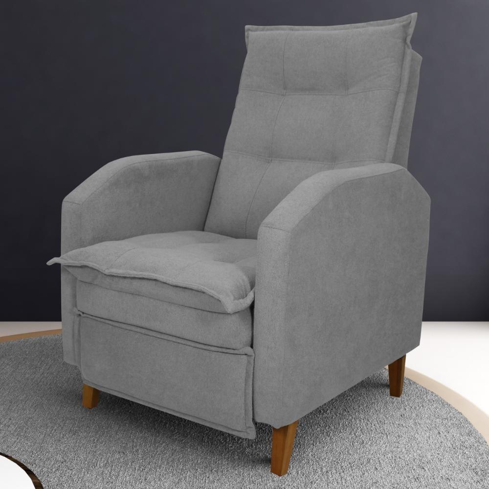 Poltrona Reclinável Do Papai Ben Boucle Cinza - 1