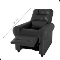 Poltrona Para Descanso Reclinável Lima Sintetico Marrom - 3