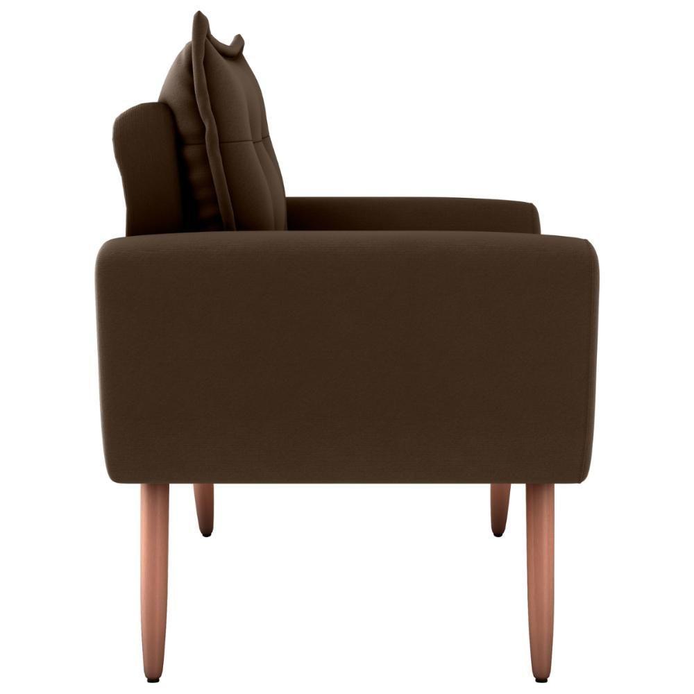 Conjunto De Poltronas Decorativas Lily Suede Marrom - 3
