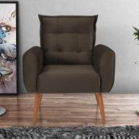 Conjunto De Poltronas Decorativas Lily Veludo Marrom - 2