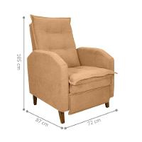 Poltrona Reclinável Do Papai Ben Boucle Ferrugem - 3