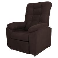 Poltrona Almofadada Reclinável Dallas Veludo Light Marrom - 2