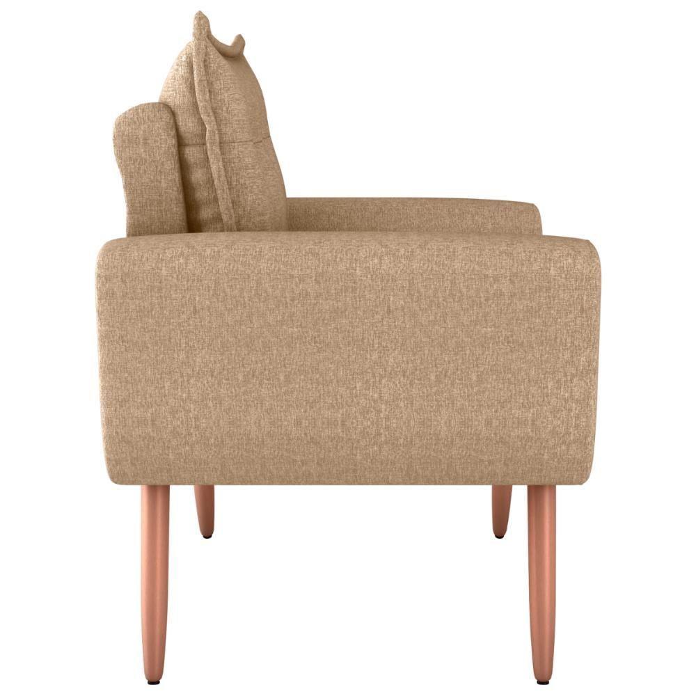 Conjunto De Poltronas Decorativas Lily Linho Areia - 3