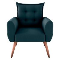 Conjunto De Poltronas Decorativas Lily Suede Petróleo