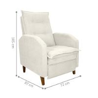 Poltrona Reclinável Do Papai Ben Boucle Bege - 2