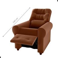 Poltrona Para Descanso Reclinável Lima Veludo Cobre - 3