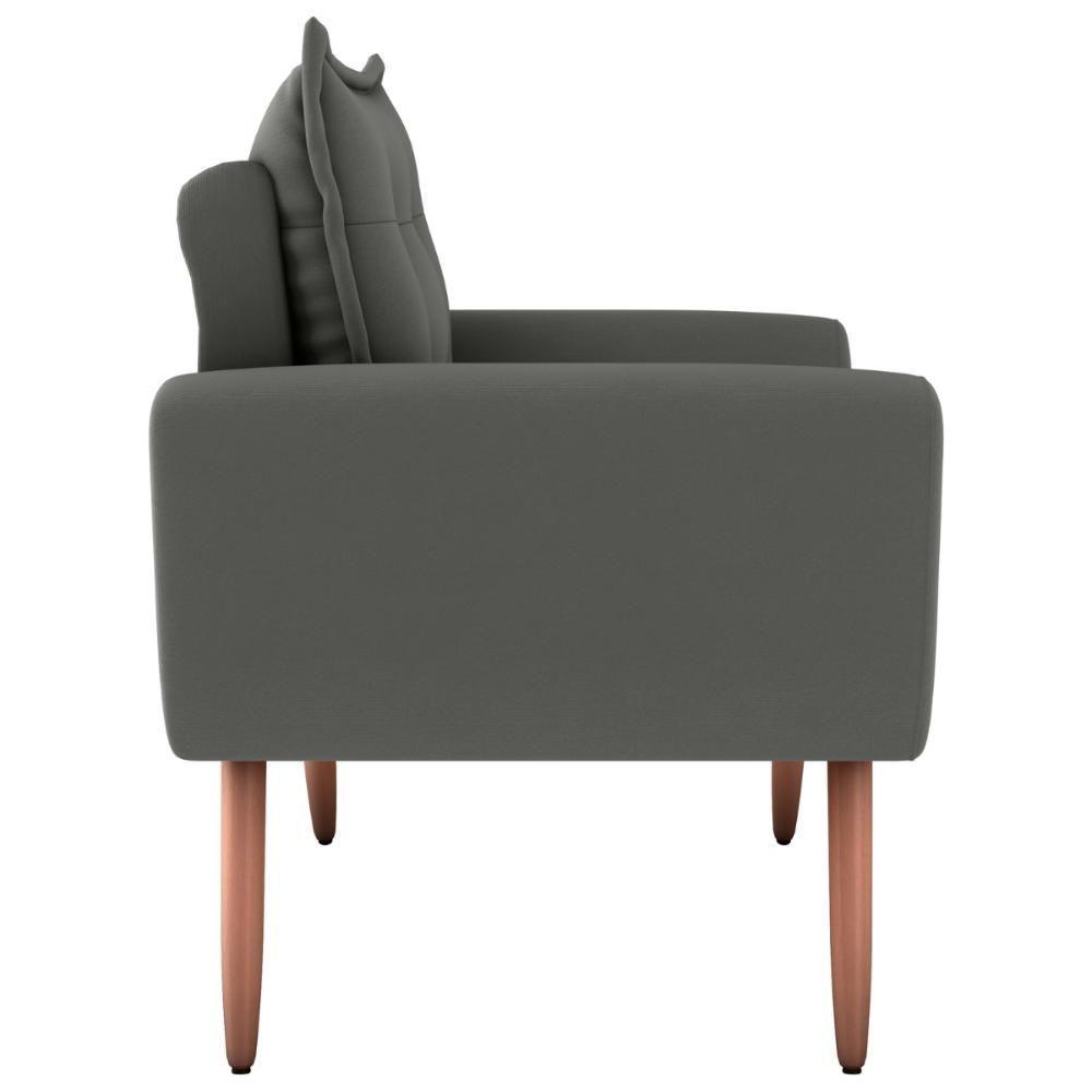 Conjunto De Poltronas Decorativas Lily Suede Cinza - 3