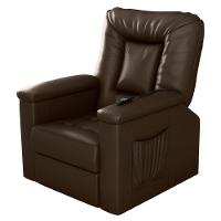 Poltrona Elétrica Reclinável Jerry Sintetico Marrom - 4