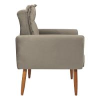 Conjunto De Poltronas Decorativas Atlas Veludo Cappuccino - 3