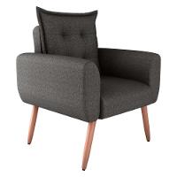 Poltrona Decorativa Vera Linho Chumbo - 2