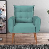 Conjunto De Poltronas Decorativas Atlas Veludo Verde Menta - 2