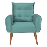 Conjunto De Poltronas Decorativas Atlas Veludo Verde Menta