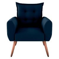 Conjunto De Poltronas Decorativas Atlas Suede Azul