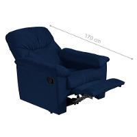 Poltrona Reclinável Essen Veludo Light Azul - 3