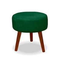 Kit 2 Puff Redondo Decorativo Danny Pés Palito Cor:verde - 3