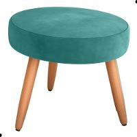 Jogo De Poltronas E Puff Livia Veludo Verde Menta - 2