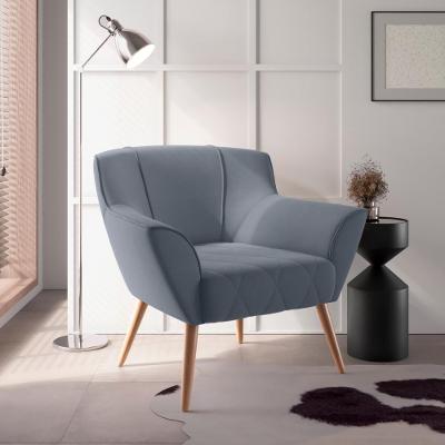 Poltrona De Sala Para Decoração Italva Inca Chumbo