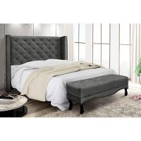 Cabeceira Cama Box King 195cm E Recamier Vicenza Suede Cinza S04 - D'rossi - 5
