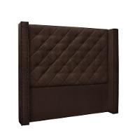 Cabeceira Cama Box Queen 160cm E Recamier Vicenza Suede Café S04 - D'rossi - 1