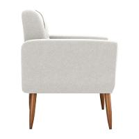 Poltrona Decorativa Para Sala Lilian Boucle Bege