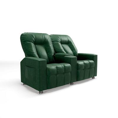 Poltrona Reclinável Para Cinema 2 Lugares Sora Pu Fh1 - D'rossi Cor Verde