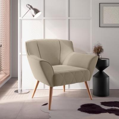 Poltrona De Sala Para Decoração Italva Inca Castor