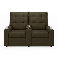 Poltrona Reclinável Para Cinema Parma 2 Lugares Baú Usb Veludo Fh1 - D'rossi Cor Capuccino - 1