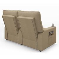 Poltrona Reclinável Para Cinema Parma 2 Lugares Baú Usb Linho Bege Fh1 - D'rossi - 2