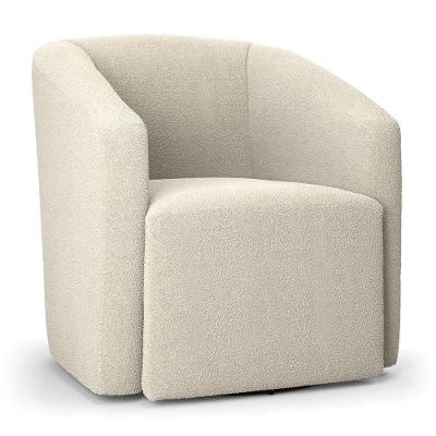 Poltrona Stella Max Bouclê Base Giratória Cinza