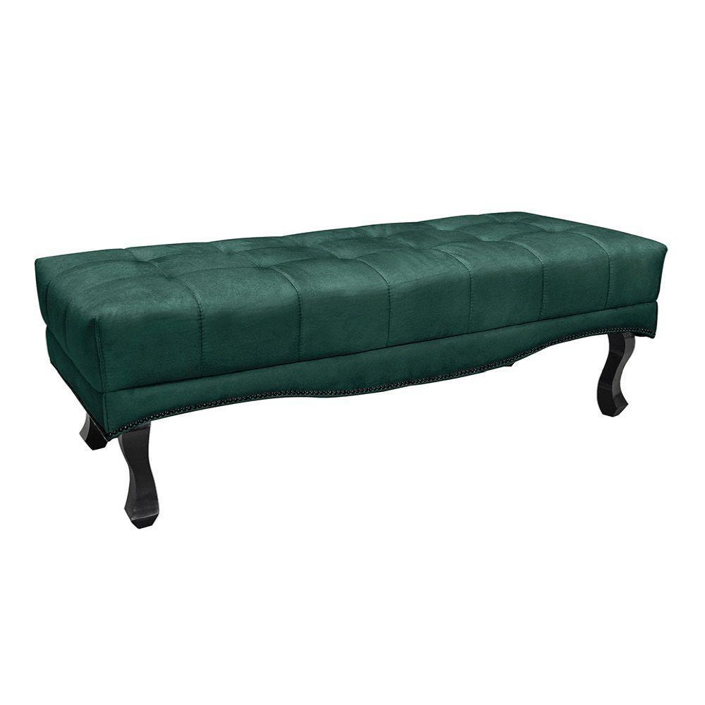 Cabeceira Cama Box Casal 140cm E Recamier Vicenza Veludo Verde S04 - D'rossi - 5
