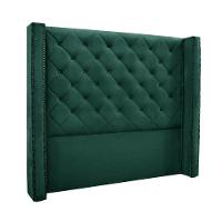 Cabeceira Cama Box Casal 140cm E Recamier Vicenza Veludo Verde S04 - D'rossi - 1