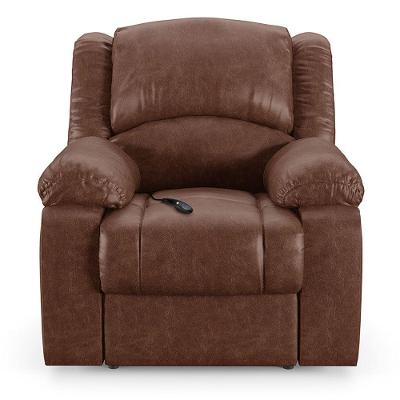 Poltrona Do Papai Reclinável Sala De Cinema Barcelona Controle Elétrico Pu Marrom Brilho