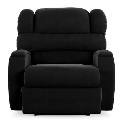Poltrona Do Papai Sala De Cinema Reclinável Manchester Elétrica Usb Veludo Preto