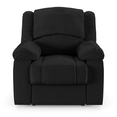 Poltrona Do Papai Reclinável Sala De Cinema Barcelona Elétrica Massagem Usb Pu Preto