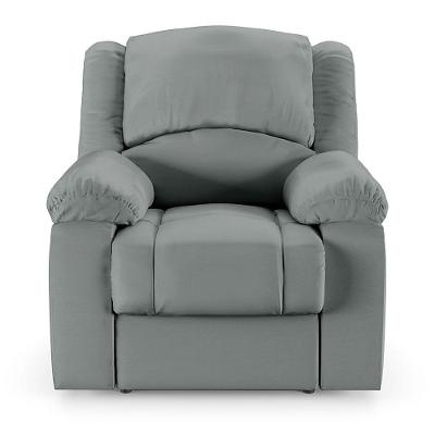 Poltrona Do Papai Reclinável Sala De Cinema Barcelona Touch Massagem Usb Pu Cinza