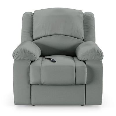 Poltrona Do Papai Reclinável Sala De Cinema Barcelona Controle Elétrico Usb Pu Cinza