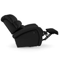 Poltrona Do Papai Sala De Cinema Reclinável Manchester Glider Manual Giratória Pu Preto - 5