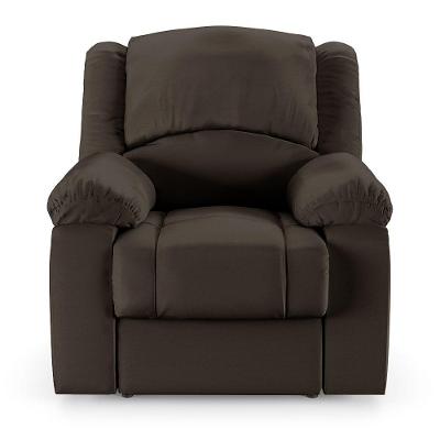 Poltrona Do Papai Reclinável Sala De Cinema Barcelona Touch Pu Marrom