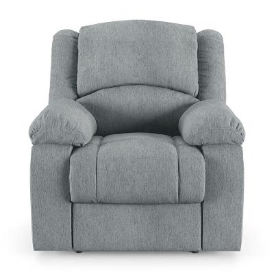 Poltrona Do Papai Reclinável Sala De Cinema Barcelona Elétrica Touch Usb Linho Cinza