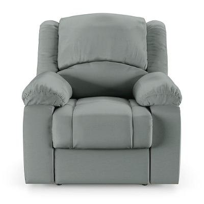 Poltrona Do Papai Reclinável Sala De Cinema Barcelona Elétrica Touch Massagem Usb Pu Cinza