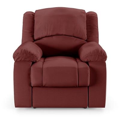 Poltrona Do Papai Reclinável Sala De Cinema Barcelona Elétrica Pu Vermelho