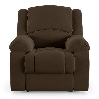 Poltrona Do Papai Reclinável Sala De Cinema Barcelona Elétrica Massagem Usb Veludo Marrom