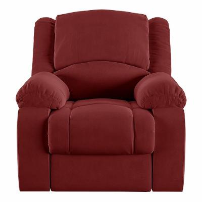 Poltrona Do Papai Reclinável Sala De Cinema Barcelona Manual Veludo Vermelho