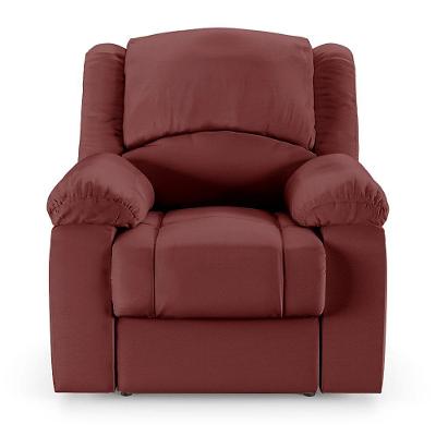 Poltrona Do Papai Reclinável Sala De Cinema Barcelona Elétrica Touch Usb Pu Vermelho