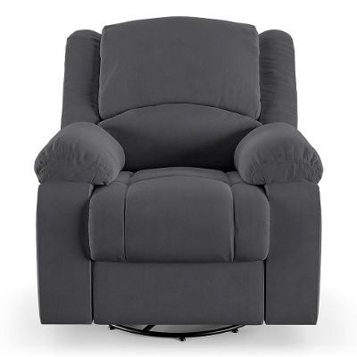 Poltrona Do Papai Reclinável Sala De Cinema Barcelona Glider Giratória Massagem Usb Grafite