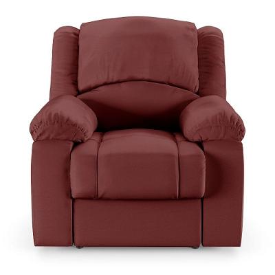 Poltrona Do Papai Reclinável Sala De Cinema Barcelona Touch Usb Pu Vermelho