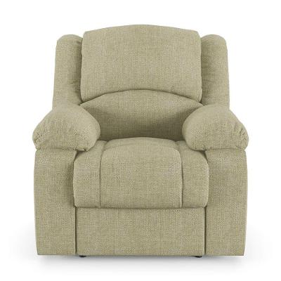 Poltrona Do Papai Reclinável Sala De Cinema Barcelona Elétrica Usb Linho Bege